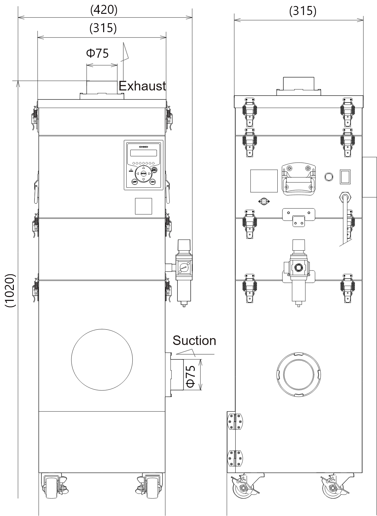 High pressure Separate duct collector CHIKO AIRTEC Comprehensive Manufacturer of Compact